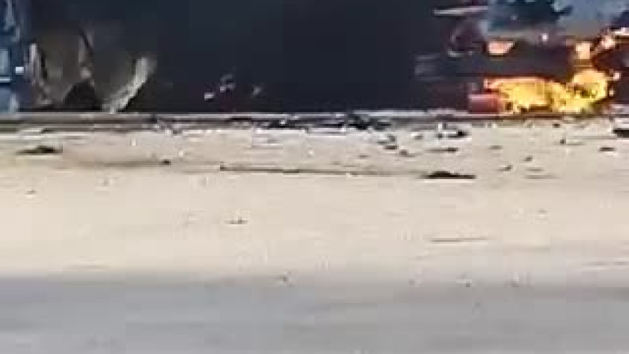 Pożar samochodu – po zderzeniu