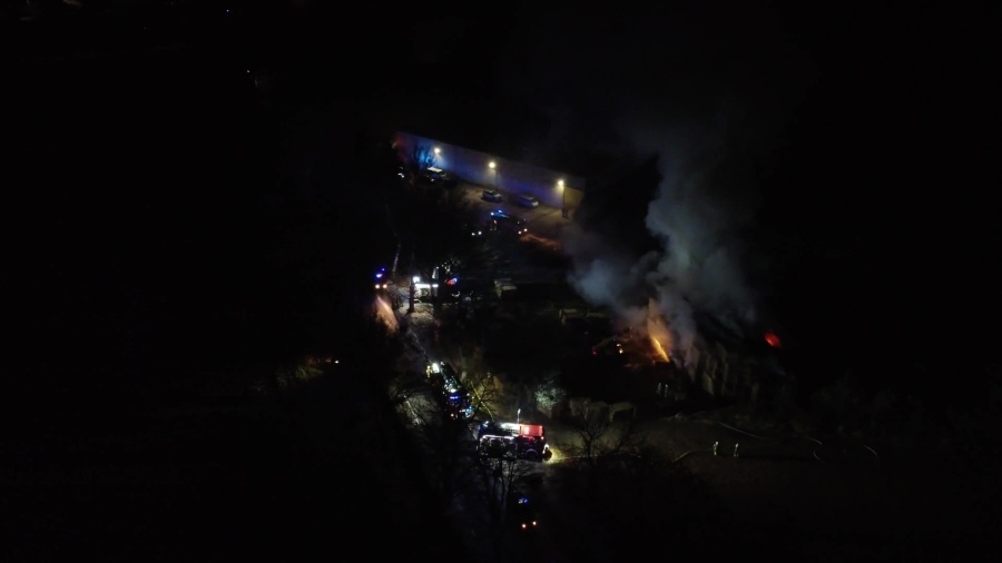 Pożar na terenie kotłowni we Fromborku