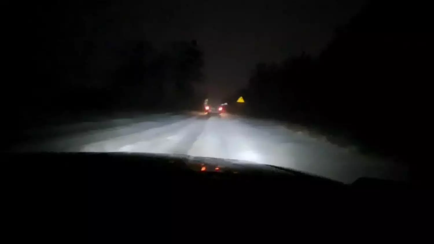 Zaśnieżona droga do Braniewa